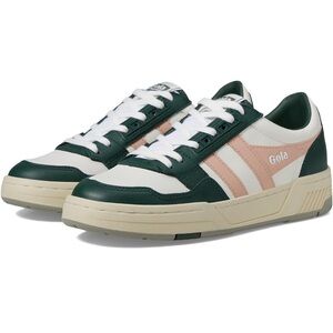 Gola Challenge CLB535 Women's White, Evergreen & Pearl Pink Sneakers Size 5 NEW